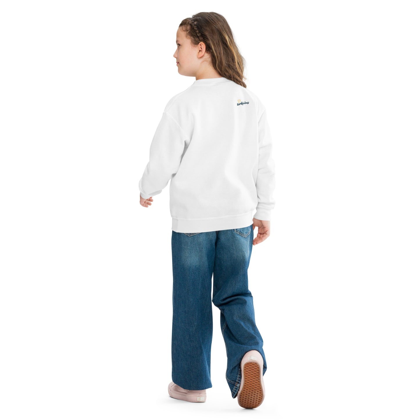 'A World where Every Girl Knows She is Worthy' Youth Crewneck Sweatshirt
